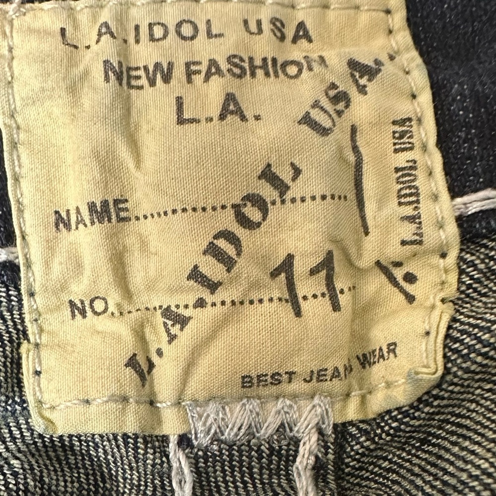 LA Idol Dark Blue Embellished Skinny Jeans with Contrast Stitching 11 - Picture 13 of 16